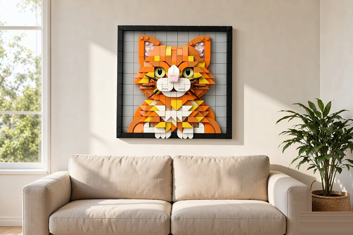 Orange Tabby Cat Mural 3