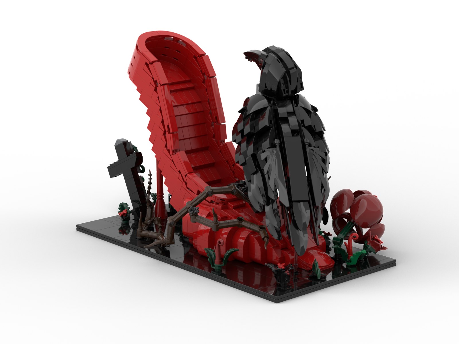 Gothic Red High Heel 2
