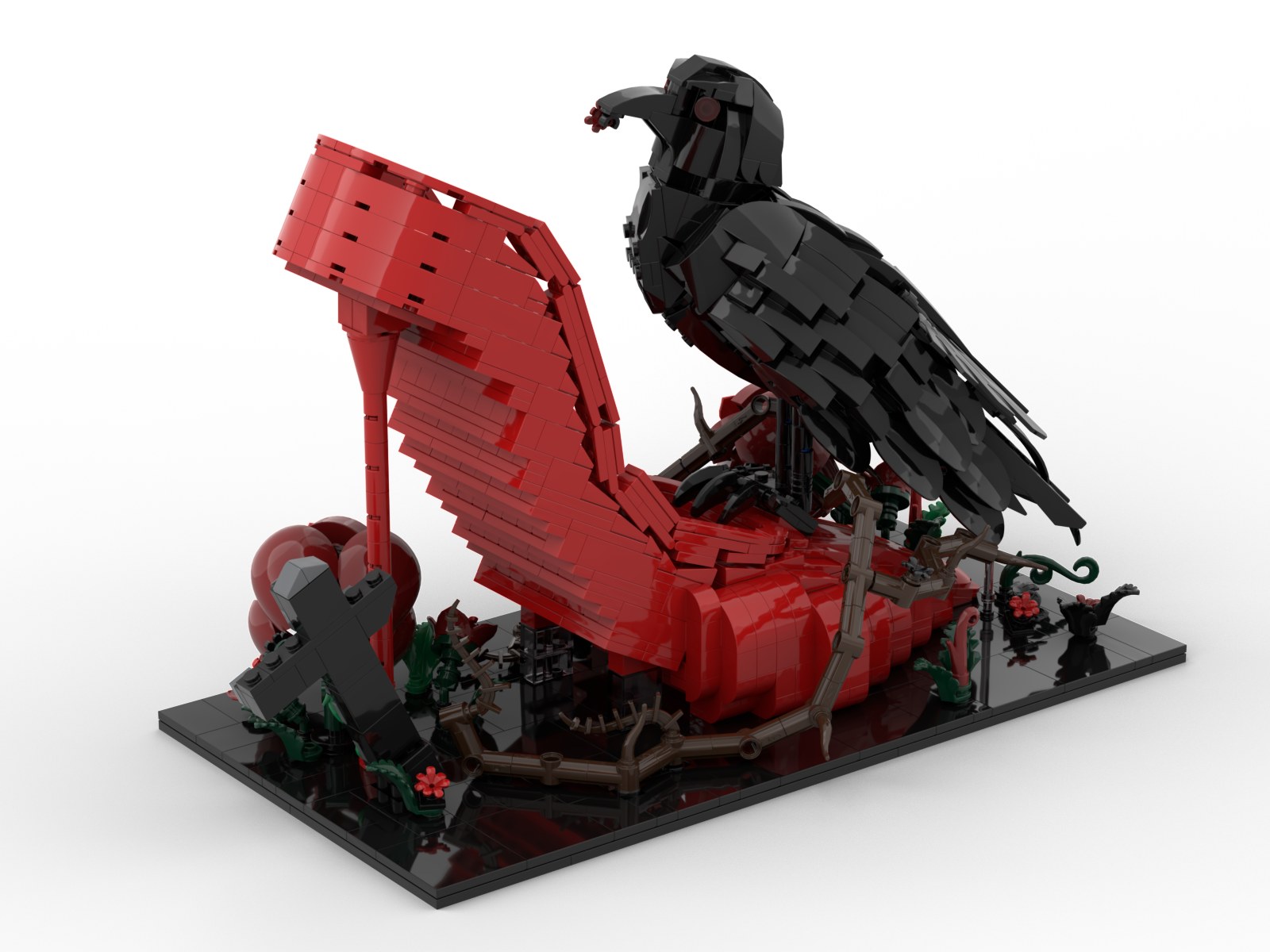 Gothic Red High Heel 3
